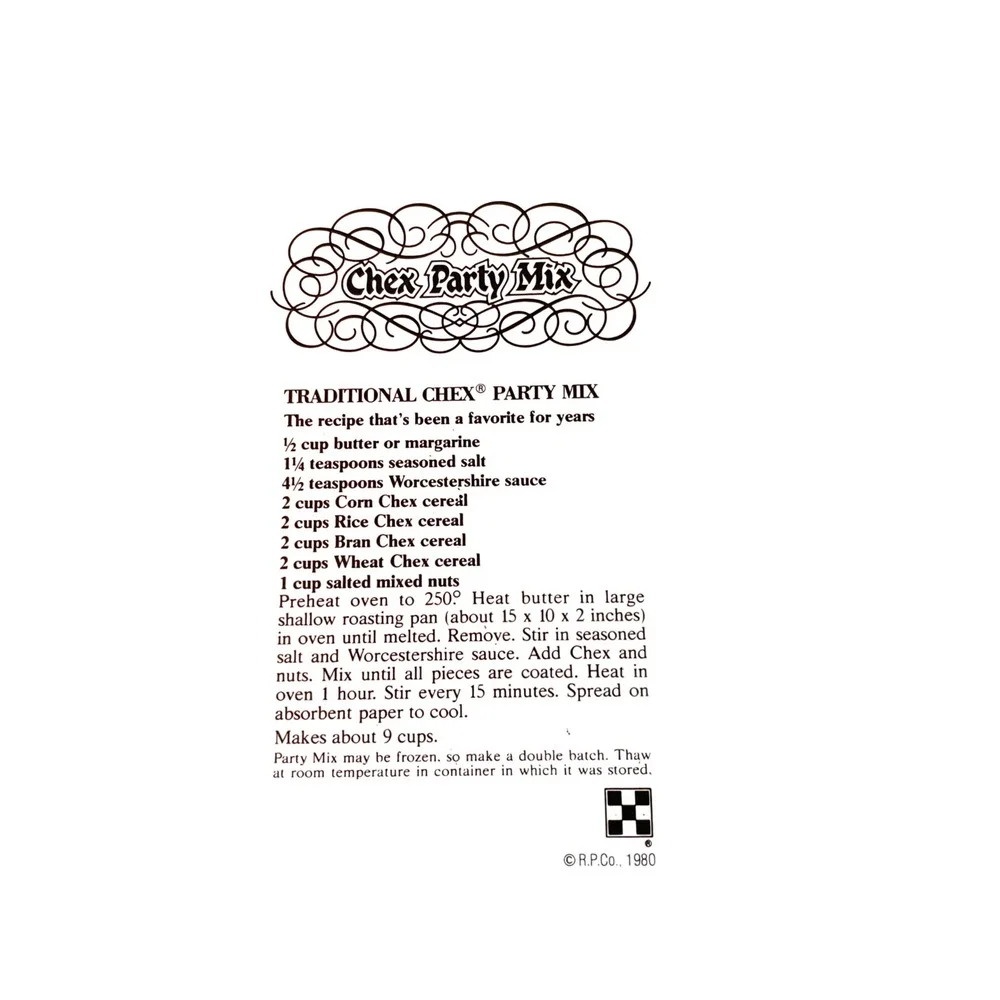 1980 Chex Party Mix‎ Tin Canister Collectible Retro Kitchen Decor